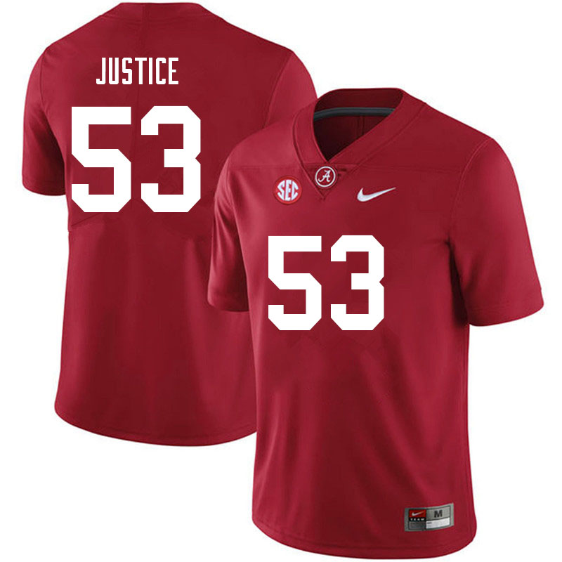 Men #53 Kevin Justice Alabama Crimson Tide College Football Jerseys Sale-Black